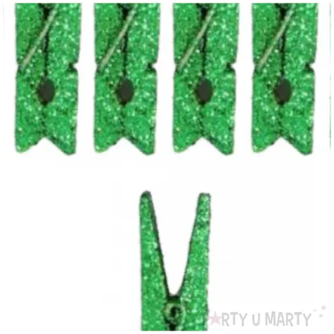 klamerki ozdobne metalik zielone titanum 8 szt