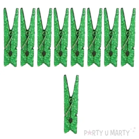 klamerki ozdobne metalik zielone titanum 8 szt