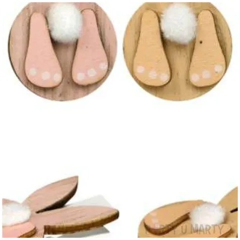 klamerki ozdobne pastelowe kroliczki titanum 6 szt