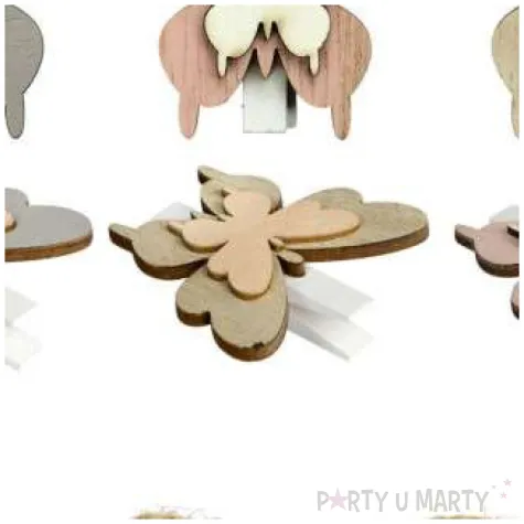 klamerki ozdobne pastelowe motylki titanum 6 szt