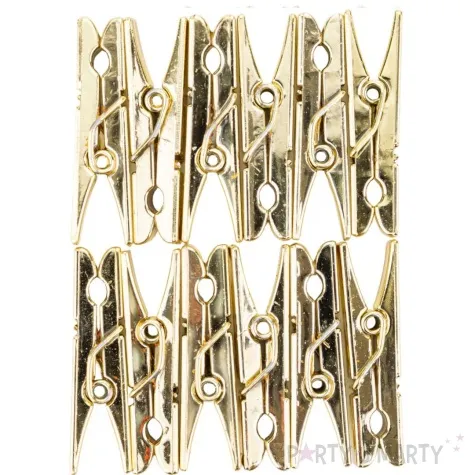 klamerki ozdobne plastikowe metaliczne mix zloty 12 szt 3 5 cm