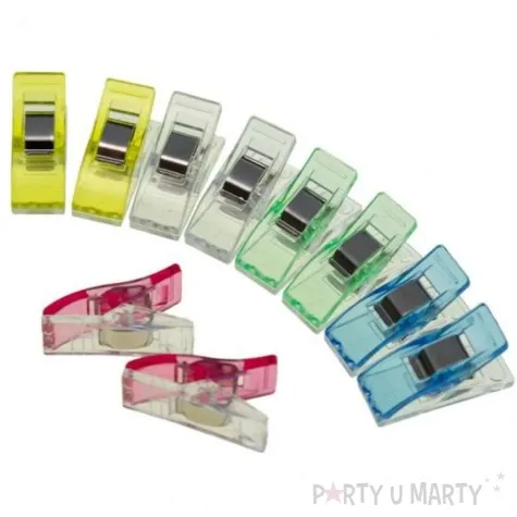 klamerki ozdobne plastikowe mix aliga 10 szt 27 mm