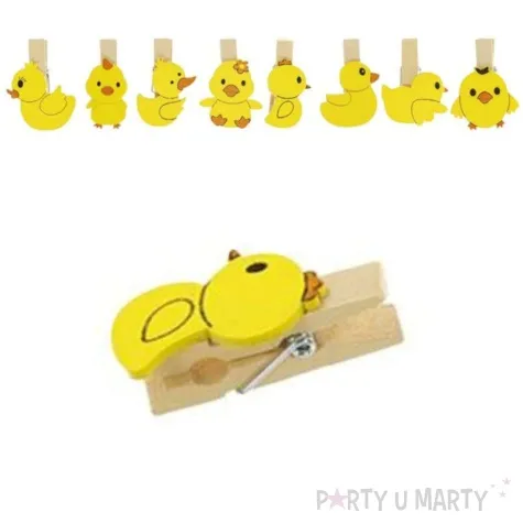 klamerki ozdobne zolte pisklaki titanum 8 szt