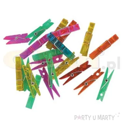 klamerki plastikowe kolorowy mix 3 4 cm godan 144 szt