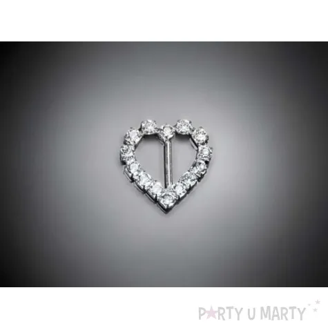 klamry ozdobne serca srebrny 10mm 1op