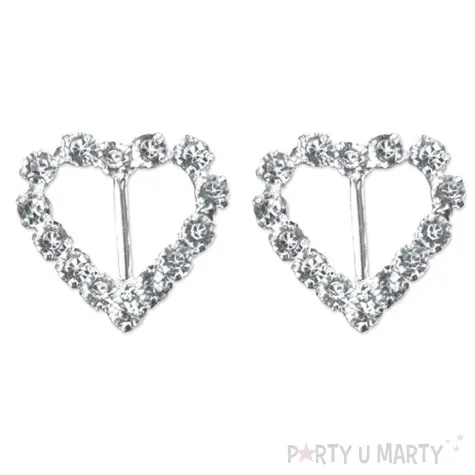 klamry ozdobne serca srebrny 10mm 1op