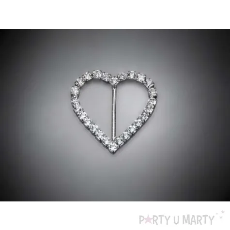 klamry ozdobne serca srebrny 20mm 1op