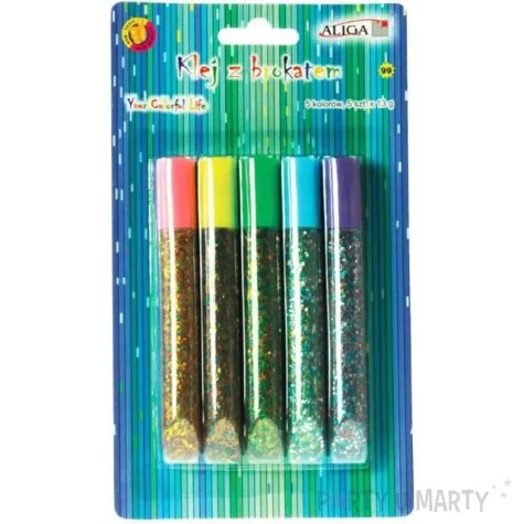 klej z brokatem classic 15g 5 szt aliga