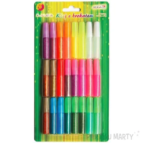 klej z brokatem zestaw mix 24 6 g 24 szt aliga