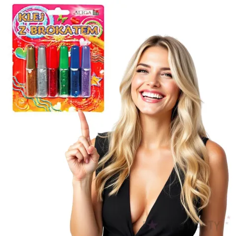 klej z brokatem zestaw mix 6 6 ml 6 szt aliga