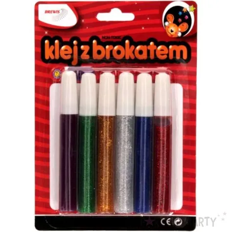 klej z brokatem zestaw mix brewis 10 ml 6 szt
