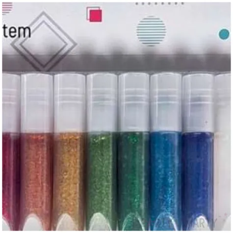 klej z brokatem zestaw mix titanum 6 g 12 szt