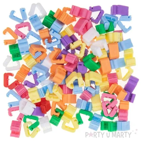 klipsy do zaciskania balonow mix partypal 100 szt