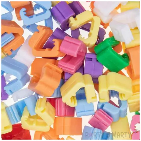 klipsy do zaciskania balonow mix partypal 100 szt