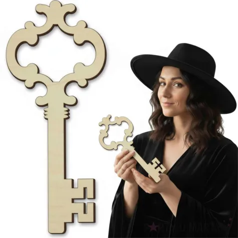 klucz do lania wosku andrzejki xxl 1 drewno 23 cm