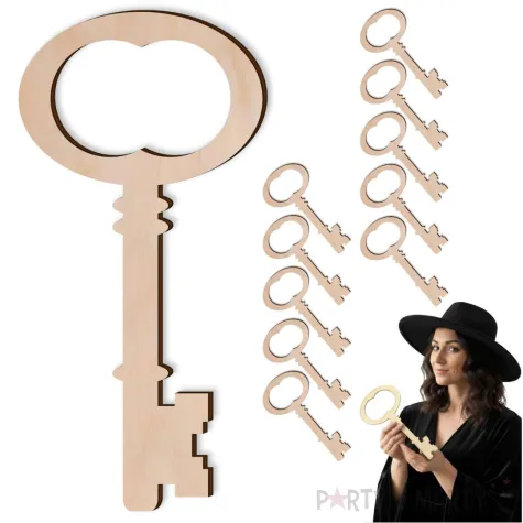 klucz do lania wosku andrzejki xxl 3 drewno 23 cm 10 szt