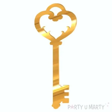 klucz do lania wosku andrzejki xxl 6 zloty akryl 23 cm