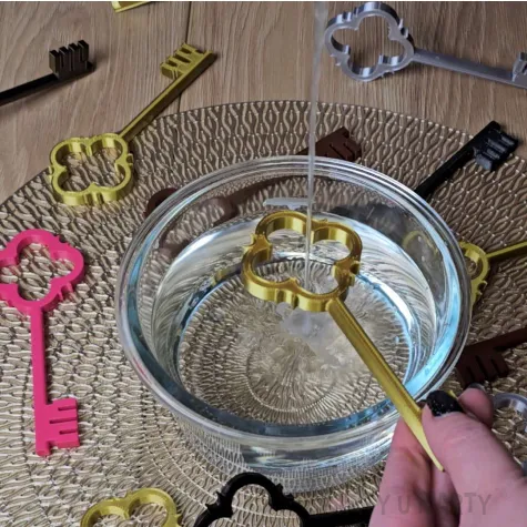 klucz do lania wosku deluxe brokatowy czarny 13 cm