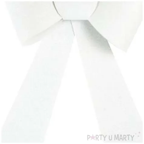 kokarda brokatowa bialy arpex 29 x 21 cm