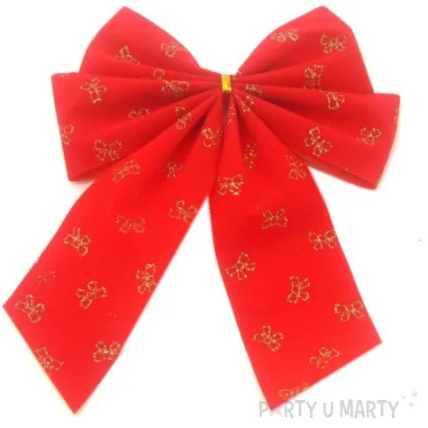 kokarda classic brokat czerwona arpex 15 x 23 cm