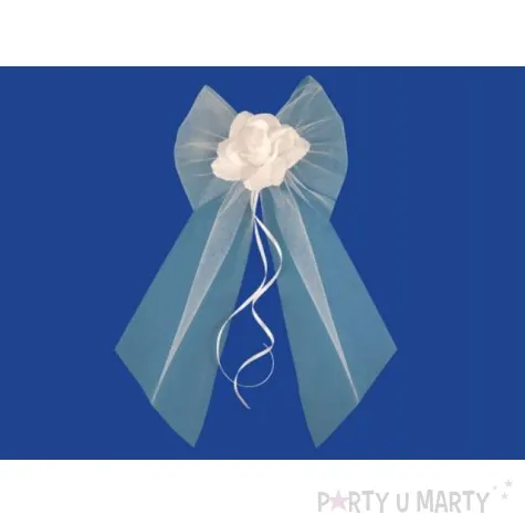 kokardka rozyczka kremowa jasna 2 szt