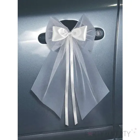 kokardka z kokardka biala 2 szt