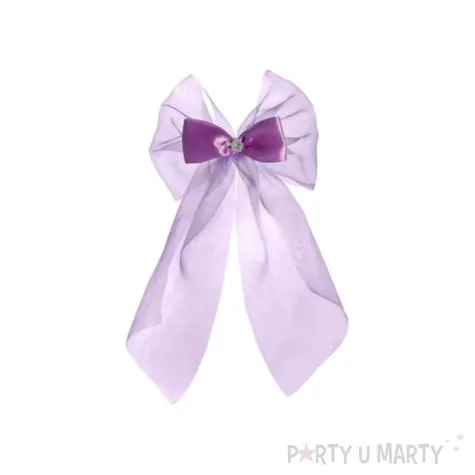 kokardka z kokardka i rozeta j fioletowa 2 szt