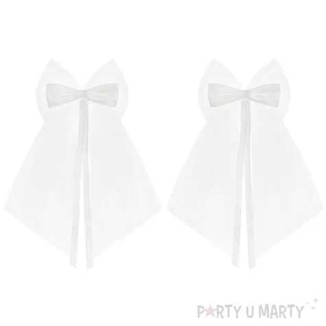 kokardka z kokardka kremowa 2szt