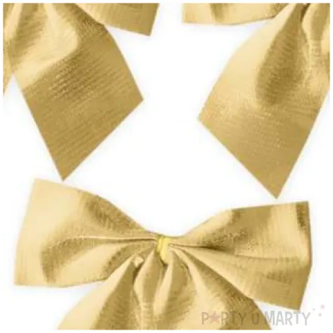 kokardki dekoracyjne na prezent zlote partypal 3 szt