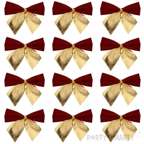 kokardy classic bordowo zlote arpex 12 szt