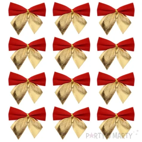 kokardy classic czerwono zlote arpex 12 szt