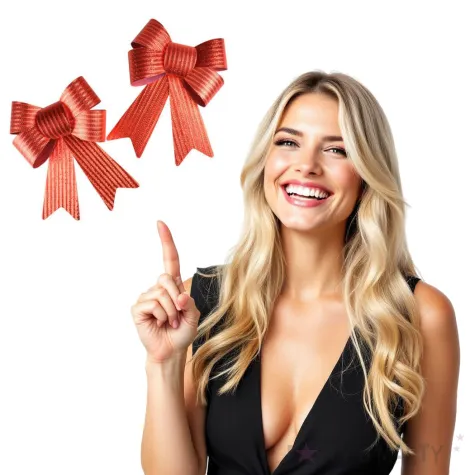 kokardy prazkowane czerwony arpex 16 x 13 5 cm 2 szt