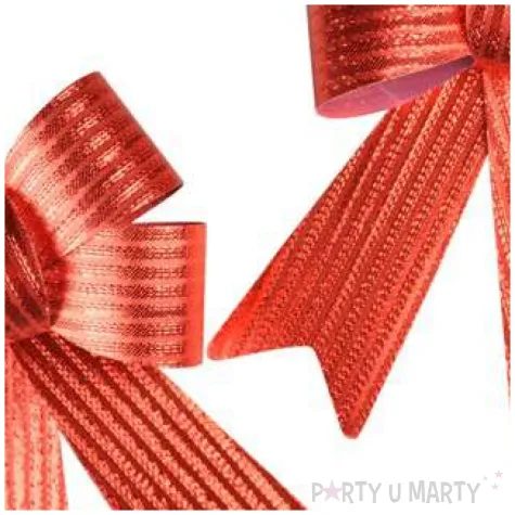 kokardy prazkowane czerwony arpex 16 x 13 5 cm 2 szt