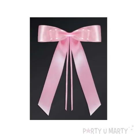 kokardy z muszka jasnorozowe 14 cm 4 szt