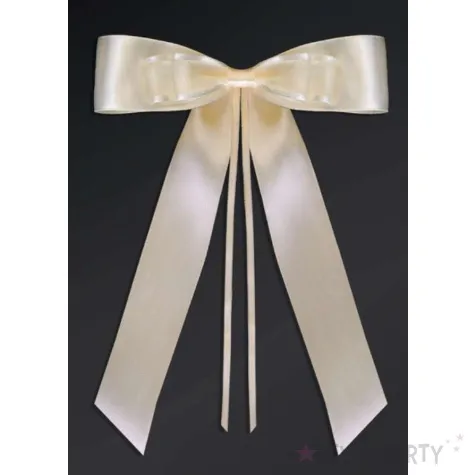 kokardy z muszka kremowe 14 cm 4 szt