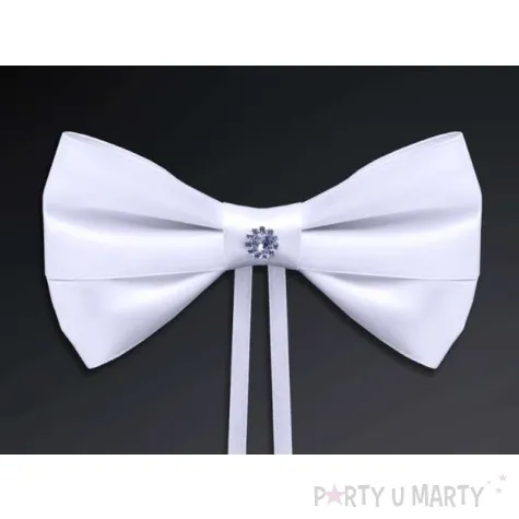 kokardy z rozetka biale 15 cm 4 szt