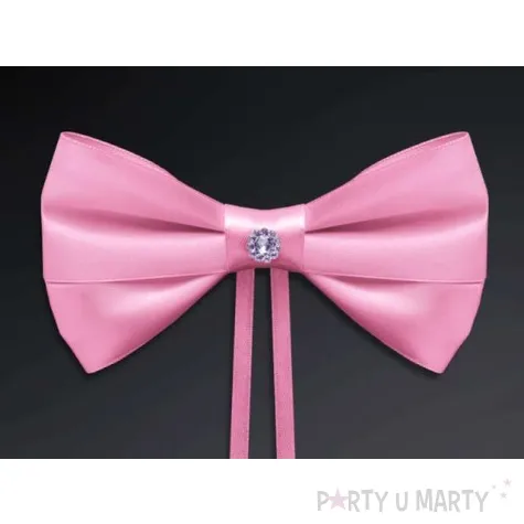 kokardy z rozetka jasnorozowe 15 cm 4 szt