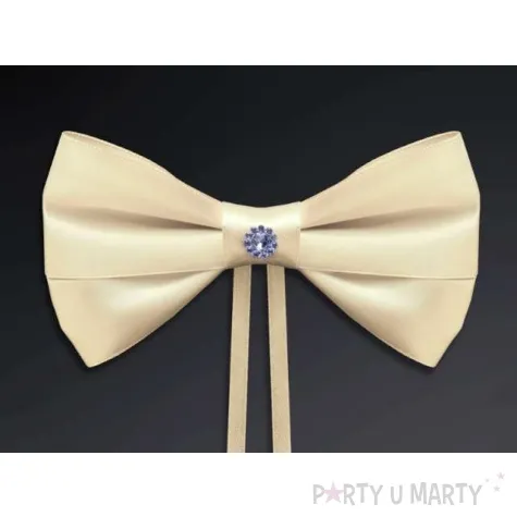 kokardy z rozetka kremowe 15 cm 4 szt