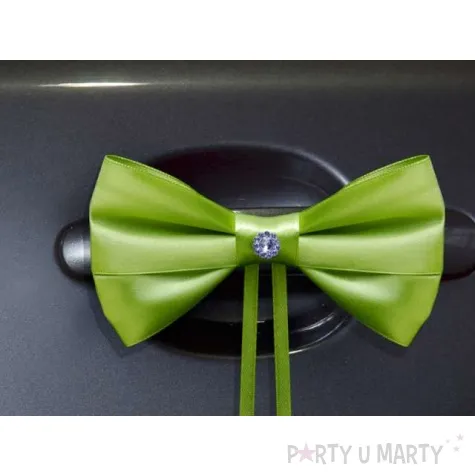 kokardy z rozetka zielone jablko 15 cm 4 szt