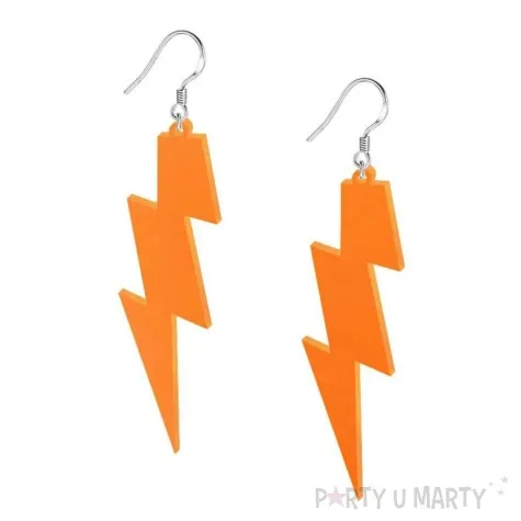 kolczyki blyskawice classic pomaranczowe 20x70 mm