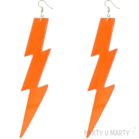 kolczyki blyskawice classic pomaranczowe 30x120 mm