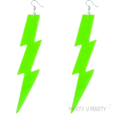 kolczyki blyskawice classic zielony 30x120 mm