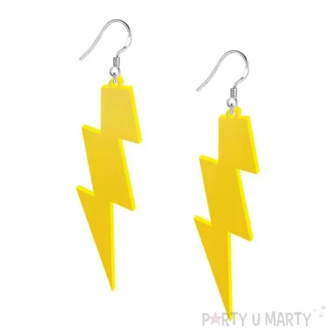 kolczyki blyskawice classic zolte 20x70 mm