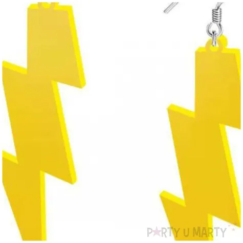 kolczyki blyskawice classic zolte 20x70 mm