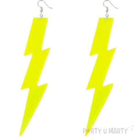 kolczyki blyskawice classic zolty 30x120 mm