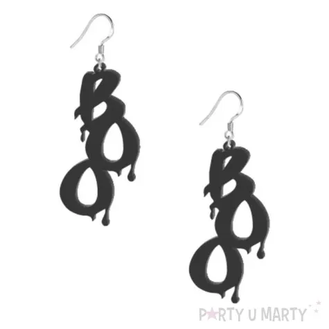 kolczyki boo czarne 60x30 mm