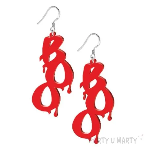 kolczyki boo czerwone 60x30 mm