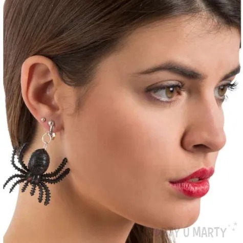 kolczyki czarne pajaki carnival toys