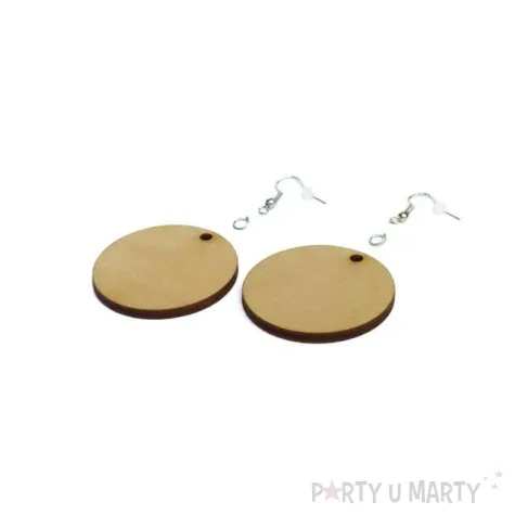 kolczyki drewniane kola 35 x 35 mm 200 szt