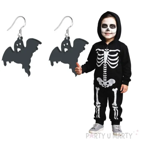 kolczyki duchy czarne 35x36 mm